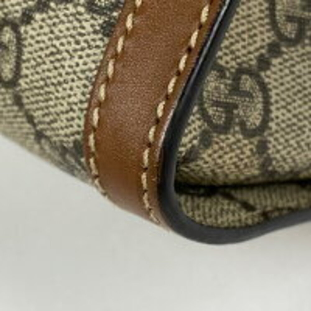 Gucci Bag Shoulder Beige Padlock Brown Canvas GG